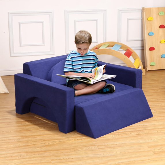 7Pcs Modular Kids Play Couch, Multifunctional Convertible Sofa