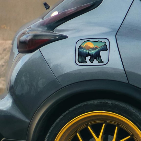 7Pcs National Parks Vinyl Decal Car Sticker Self Adhesive Outdoor Nature Hiking Advanture Landscape Car Sticker for Cover Scratches Window Truck Bumper Colorful