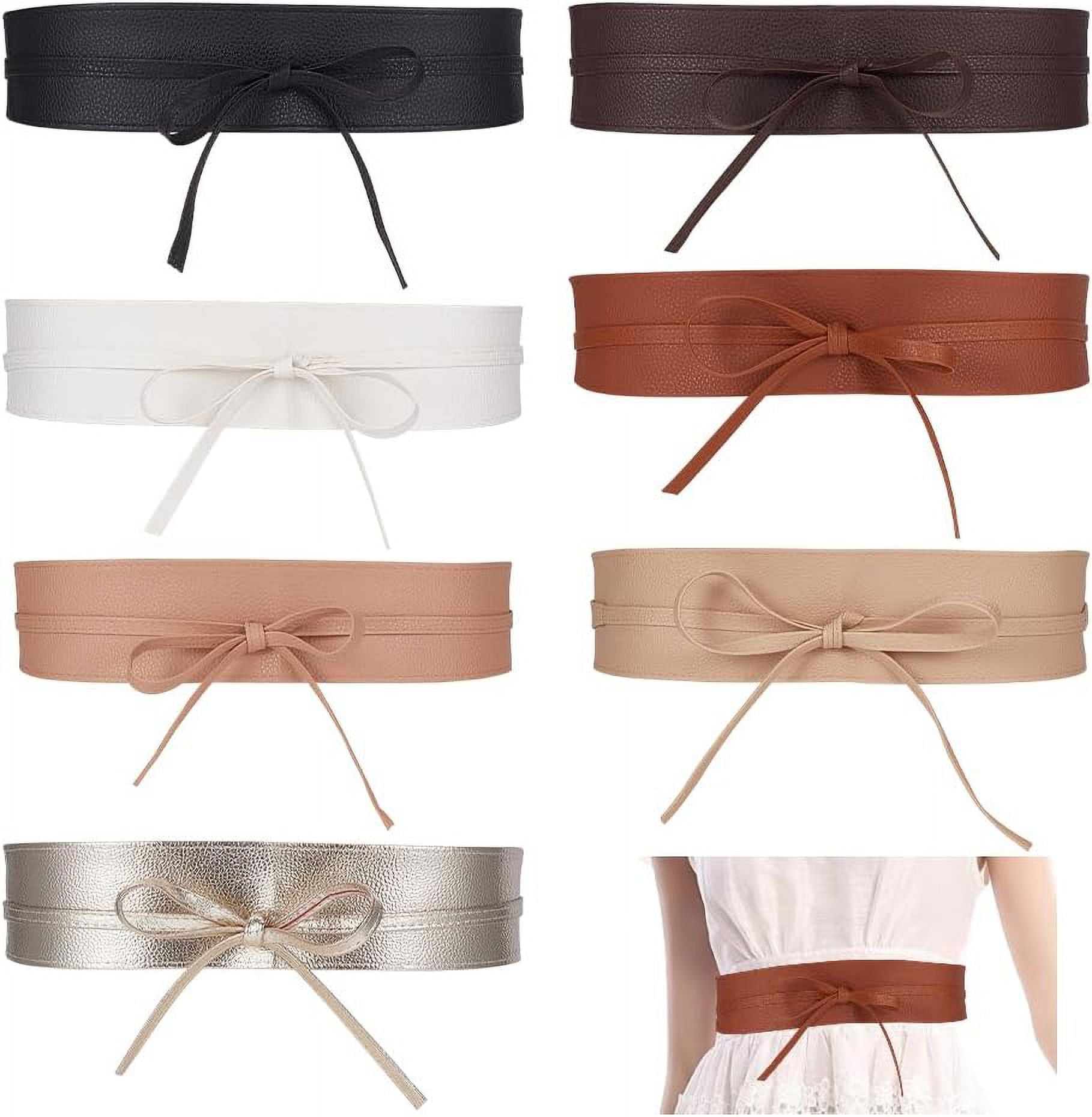 7Pcs PU Leather Corset Cinch Waistband 7 Colors Faux Leather 