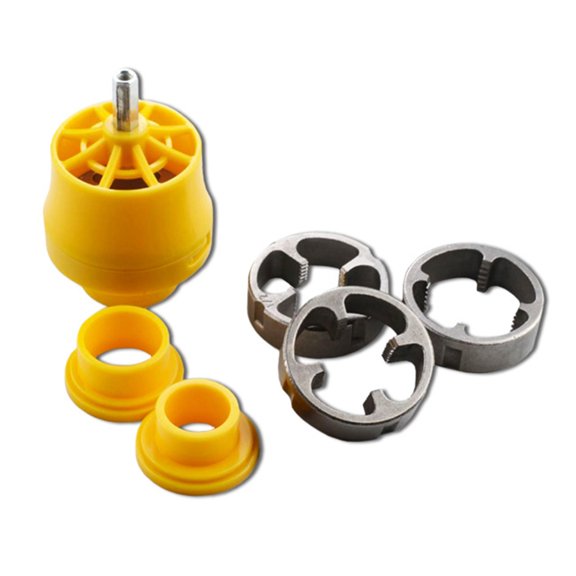 7Pcs PVC Pipe Threader With 1/2inch 3/4 1inch Dies Pipe Threading Tool PVC Thread Maker Round Die Pipe Threader Plu