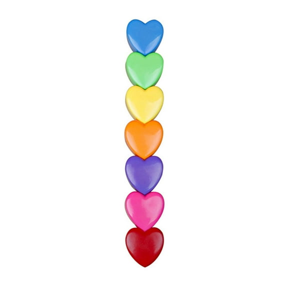 7Pcs/Pack Mini Highlighters Heart-shape Coloring Markers Pocket Marker Pens Set