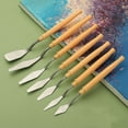 thumbnail image 1 of 7Pcs Painting Spatula Kit with Wooden Handle Stainless Oil Painting Art Palette Scraper Painting Accessories, 1 of 10