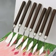 thumbnail image 1 of 7Pcs Painting Spatula Kit with Wooden Handle Stainless Oil Painting Art Palette Scraper Painting Accessories, 1 of 8