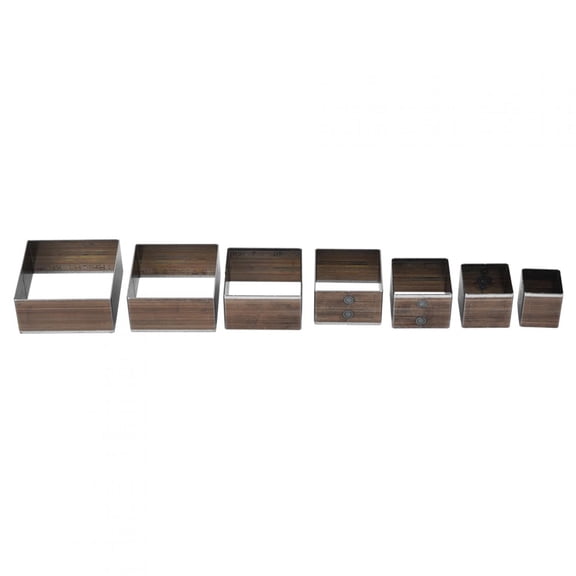 7Pcs Professional Square Steel Leather Cutting Mold Die, Punching Craft Tool Set (20-50mm / 0.79-1.97 inches)