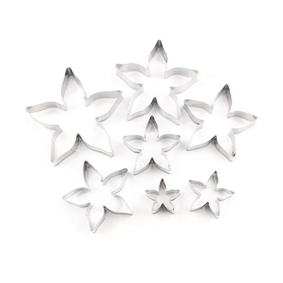 7Pcs Rose Flower Leaf Cutter Set Gumpaste Flower Molds Sugarcraft Fondant Modelling Tool for Cake Decorations Tool