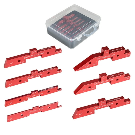 7Pcs Router Setup Blocks Woodworking Aluminum Precisions Router Table Set Up Bar for Woodworking Routers Setup Bar