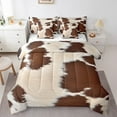 thumbnail image 1 of 7Pcs Rustic Wildlife Comforter Sets Twin Size,Faux Cow Print Wildlife Bedding Bed In A Bag(1 Comforter,1 Flat Sheet 1 Fitted Sheet 2 Pillowcases And 2 Throw Pillow Covers), 1 of 5