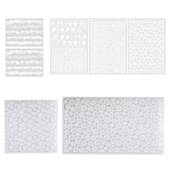7Pcs/Set Durable Silicone Mold Water Ripple Designs Mould Unique Epoxy Resin Jewelry Making Molds for DIY Enthusiasts
