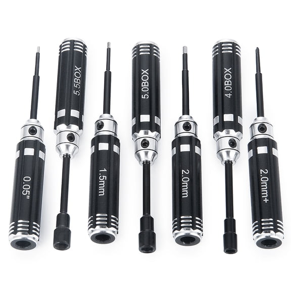 7Pcs/Set Metal Hexagon Screwdriver Hex Screws Driver Wrench Tool for RC Car Boat Airplanes Model Toys DIY Parts