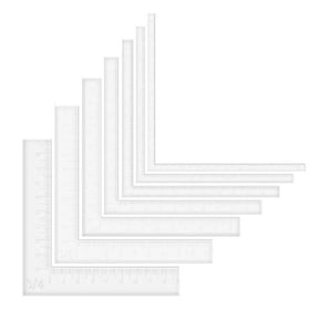 7Pcs/Set Paper Card Corners Helpers Positioning Tools Scrapbooking Acrylic Rulers to Make Lining Up Card Layers
