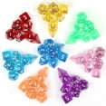 thumbnail image 1 of 7Pcs/Set Translucent Polyhedral Dice Set for Dungeons Dragons Pathfinder D&D RPG (D4 D6 D8 D10 D12 D20 D%), 1 of 7