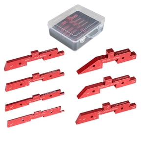 7Pcs Setup Blocks Woodworking Aluminum Setup Blocks Height Gauge Set for Router Table and Angled Measure Set up