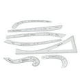 thumbnail image 1 of 7Pcs Sewing Ruler Tailor Set Clear High Accuracy Scale Fashion Pattern Design Ruler Set for Making Pattern Drafting, 1 of 8