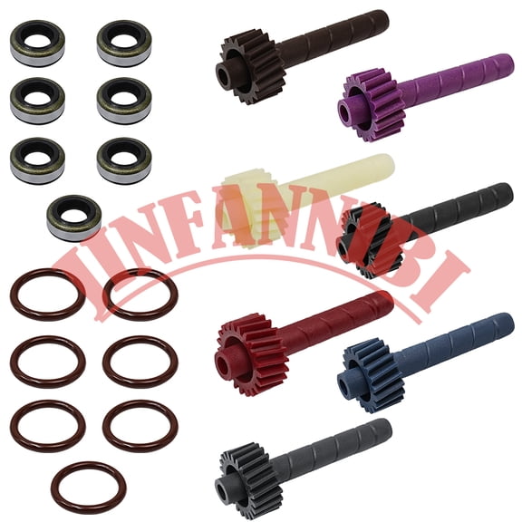 7Pcs Speedometer Driven Gear Kit with Viton Oil Seals for GM TH200 TH350 Turbo 350 Transmission 17 18 19 20 21 22 23 Tooth Speedo Gear Set