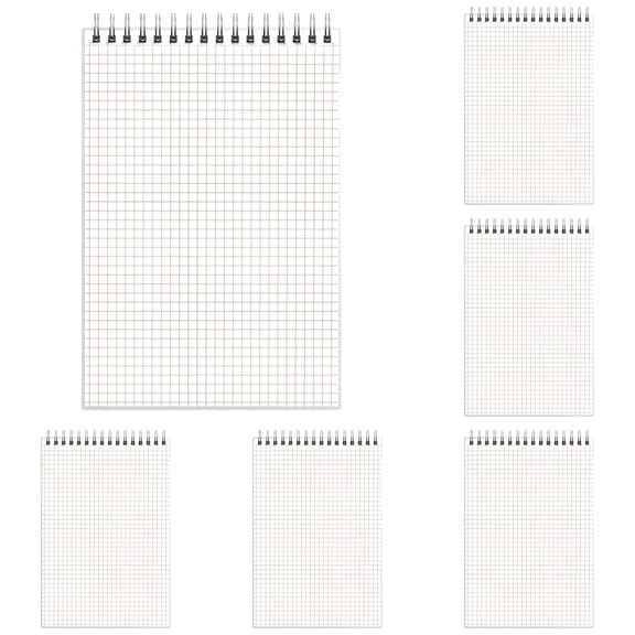 7Pcs Spiral Notebook with Waterproof, 4.1x5.7 Small Notebook with College Grid Lined, Note Pads Suitable for Office Outdoor Activities