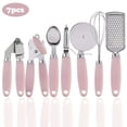 thumbnail image 1 of 7Pcs Stainless Steel Kitchen Utensils Set-Multifunctional Kitchen Gadgets Set With Comfortable Handles, Includes Whisk Grater Peeler Pizza Cutter,Ideal For Home Cooking & Gift For Cooking Enthusiasts, 1 of 7