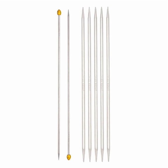7Pcs Stainless Steel Knitting Needle Set Double Pointed Head Knitting Needle