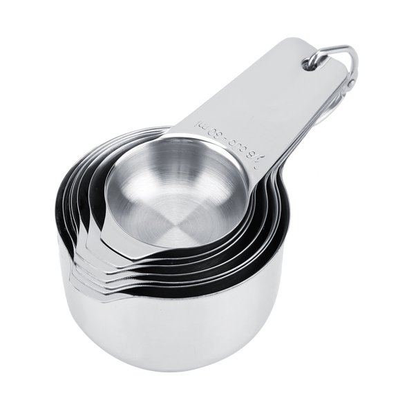 7Pcs Stainless Steel Measuring Cup Set for Kitchen Dry Cooking Baking Ingredients Measurement
