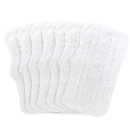 7Pcs Steam Mop Pads, Washable Microfiber Cleaning Steamer Replacement Pads for Shark Steam & Spray Mop S3101 S3251 SK460 SK410 S3101n2 S3250 SK435CO SK140 SK141,White