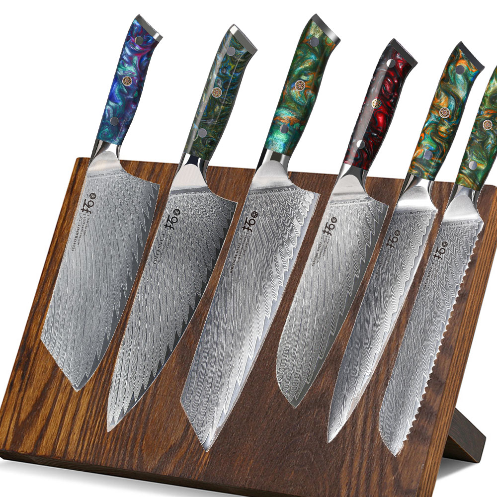 7Pcs TURWHO Kitchen Cooking Chef Knife Set Japan VG10 Damascus Steel