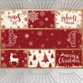 7Pcs Table Runners YPF5 Placemats,Red & White Snowflake Merry Table