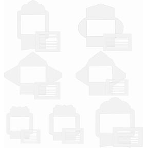 7Pcs Templates for Envelope Making Clear 117x101x3mm DIY