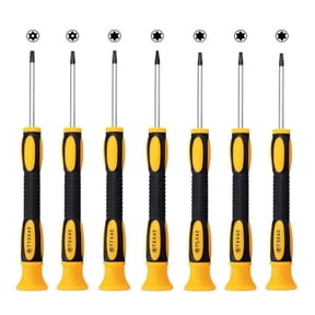 7Pcs Torx Screwdriver Set with T3 T4 T5 T6 T7 T8 T10 Security Magnetic Screwdrivers, Precision Repair Tool Kit for Electronics, Watch, Computer