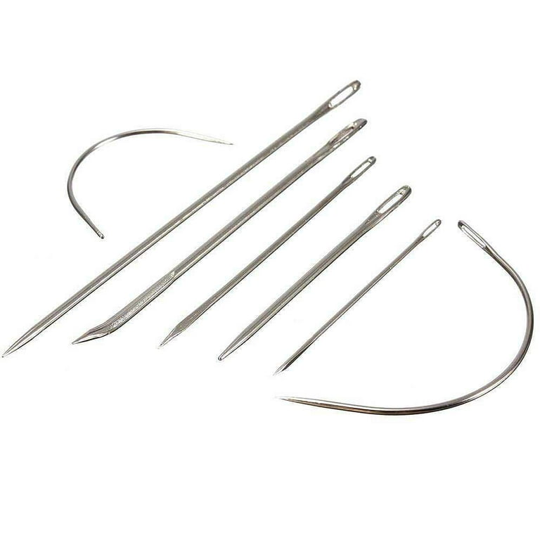 7pcs Upholstery Carpet Leather Canvas Repair Curved Hand Sewing Needles Kit
