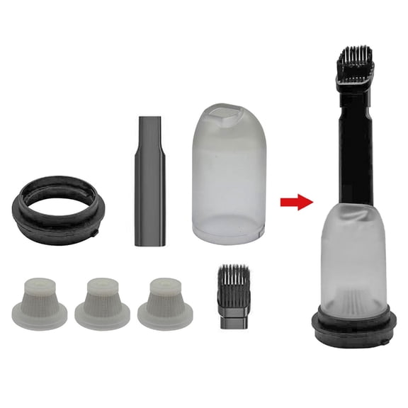 7Pcs Vacuum Attachment Set For Shop Vac, Blow And Suction Double Function, With Adapter, Long Nozzle, Dust Cup, 3 Filters, Brush