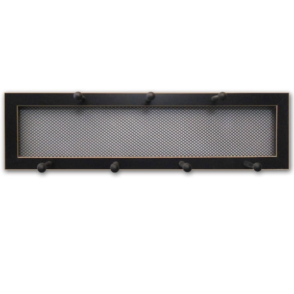 TrendyDecor4U 7-Peg Mug Rack By Millwork With Black Frame Wall Art MUG7H-712