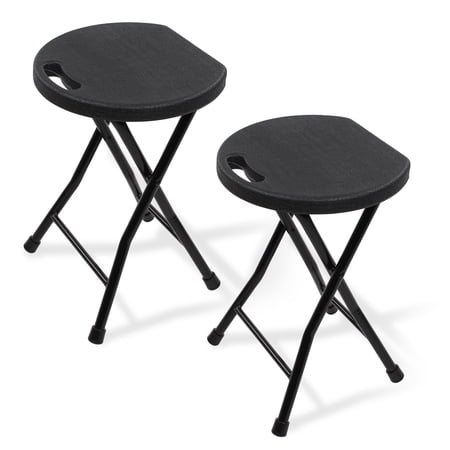 7Penn 2pk Folding Stool Chair with Handle - 440lb Cap Foldable Bar Stools