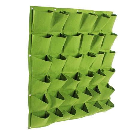 7Penn 36 Pocket Vertical Planter Green 38in x 38in Felt Vertical Wall Planter