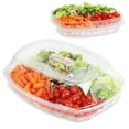 thumbnail image 1 of 7Penn Acrylic Appetizer Serving Tray - 4 Section Chilled Serving Platter and Lid, 1 of 2