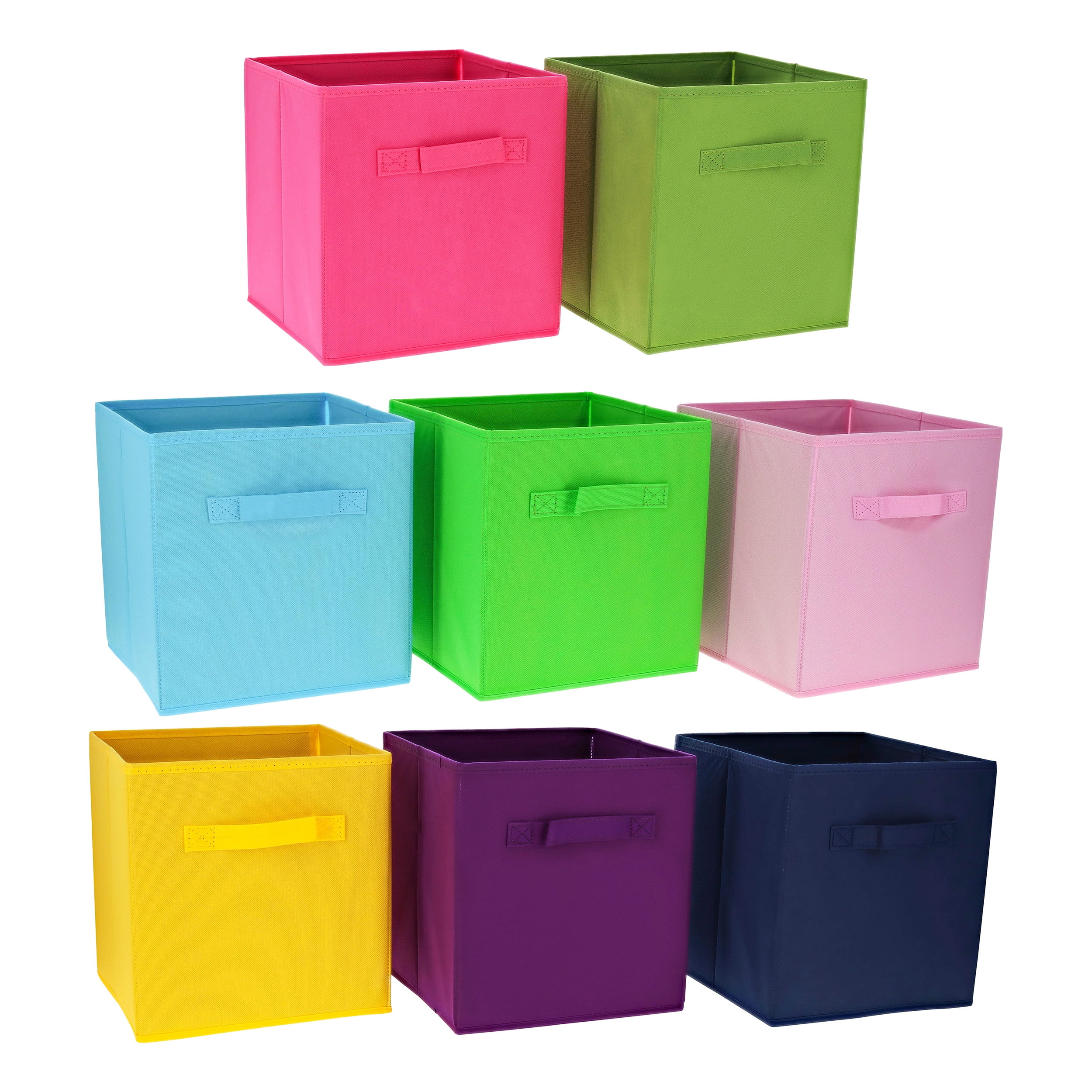 7Penn Basket Cube Storage 8pc Colorful Basket Organization Bins with