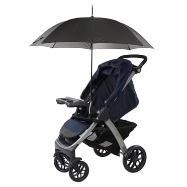 Universal 360° Adjustable Umbrella Holder - For Strollers, Wheelchairs, Bikes & Chairs (Black)