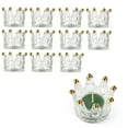 thumbnail image 1 of 7Penn Gold Crown Candle Holder 12pk - Empty Glass Votives Tea Lights for Parties, 1 of 7