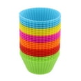 thumbnail image 1 of 7Penn Silicone Cupcake Baking Cups Reusable Muffin Liners Small 24pc Solid Color, 1 of 7