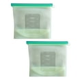 thumbnail image 1 of 7Penn Silicone Food Storage Bag 1000mL - 2pk Green 8 x 6.25in Reusable Food Bags, 1 of 7