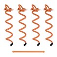 thumbnail image 1 of 7Penn Spiral Ground Anchors - 10 Inch Orange Twist Tent Stakes, 4 Pack, 1 of 2