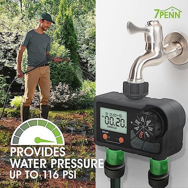 7Penn Water Sprinkler Timer Outdoor Irrigation System Water Hose