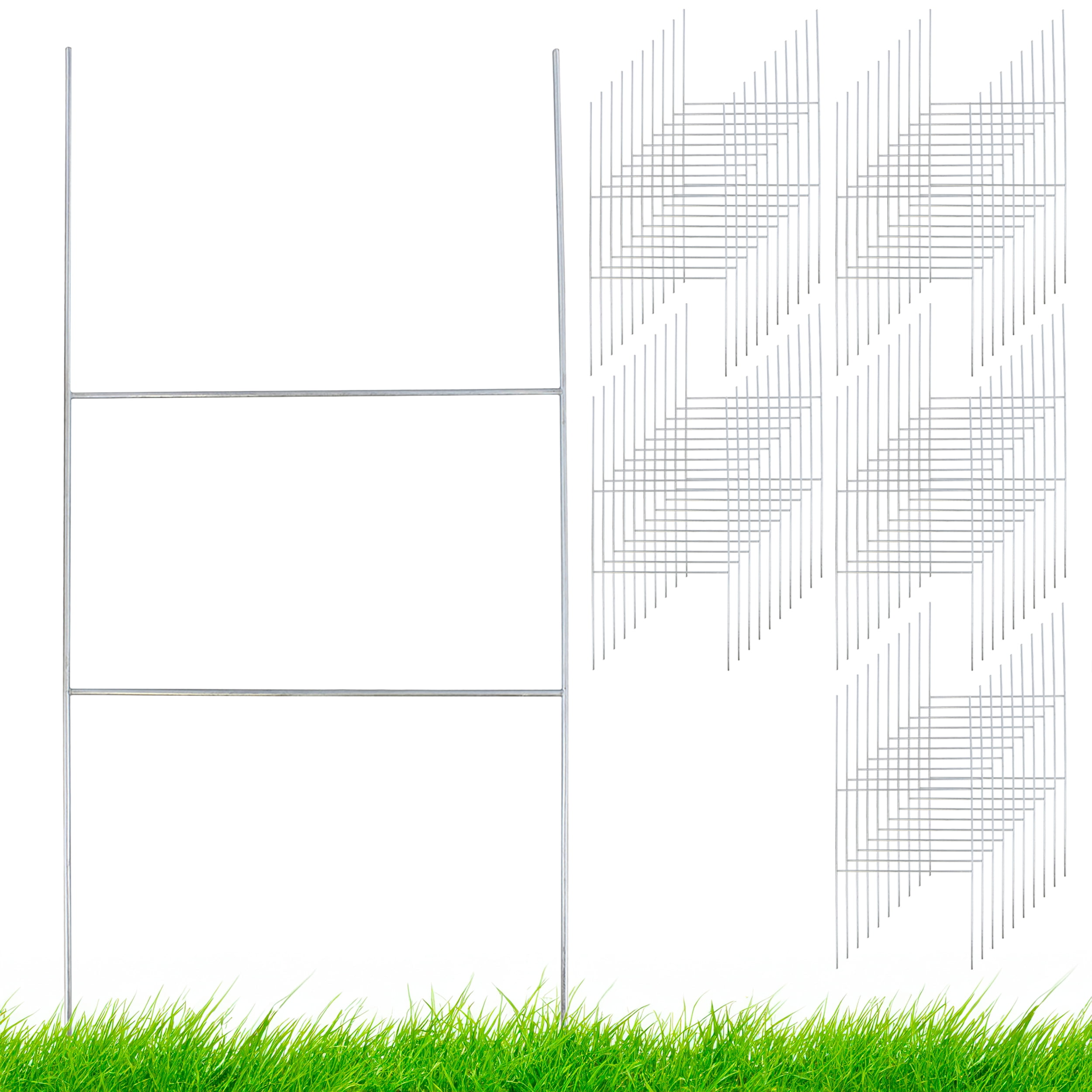 10x30 Inch Metal Yard Sign Holder Stakes 50-Pack
