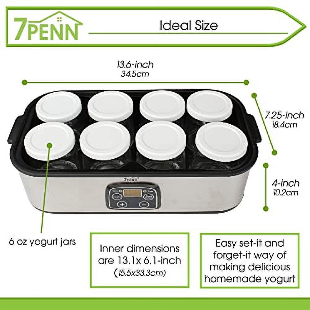 7Penn Yogurt Maker Machine French and Greek Yogurt Maker with