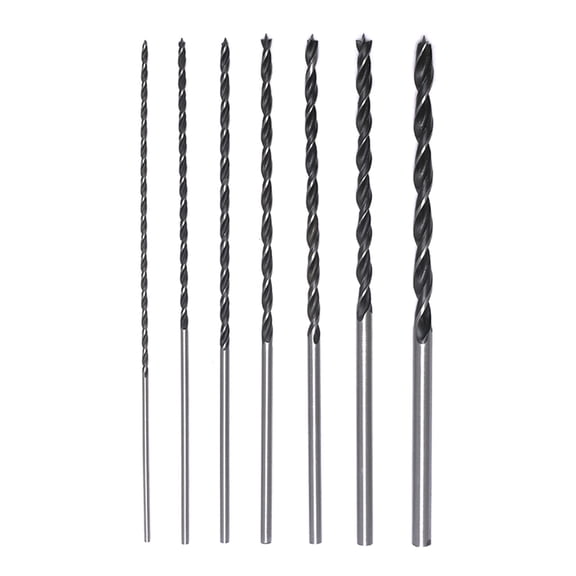 7Piece 300mm Drill Bit Set Carbon Steel Helical Bit 4-12mm For Professional Carpentry Formwork Application