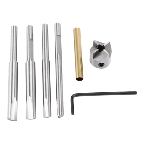 7Piece Pen Mill Set with 3/4" Cutting Head and Cutter Shafts Pen Mill Trimmer Set for Woodworking