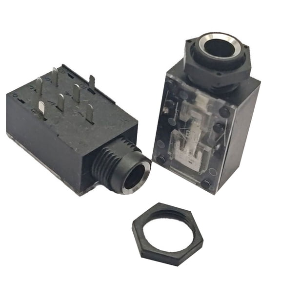 7Pin 6.35mm Two Channel Female Jacks for Studio Amplifiers & High-Fidelity Systems