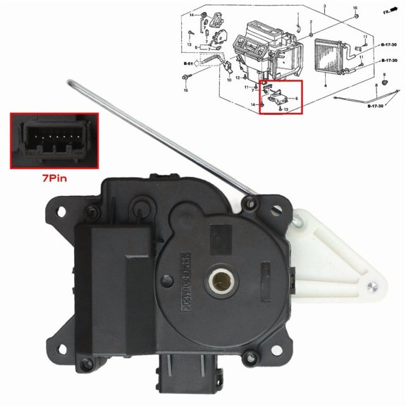 7Pin HVAC Passenger Air Mix Mode Motor Fit for 2002-2006 Acura MDX 3.5L