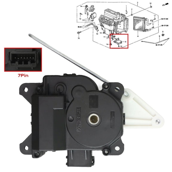 7Pin HVAC Passenger Air Mix Mode Motor Fit for 2002-2006 Acura MDX 3.5L