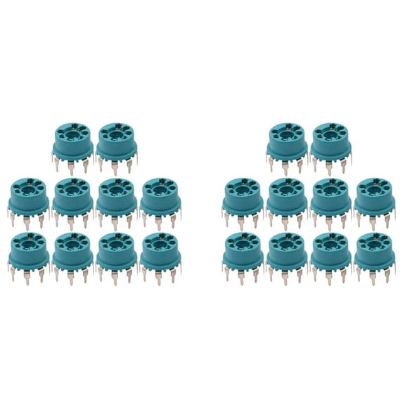 7Pin Plastic Vacuum Tube Socket Valve Base for B&W 6J1 6Z4 6X4 12AE6 6AT6 6BK6 12AV6 6AQ6 6J5 Hifi Audio AMP 20Pcs Blue,20 x 7pin Tube Socket,blue