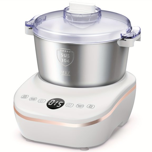 7QT Electric Dough Maker with Constant Temperature Fermentation, Easy to Use for Bread, Pizza, Cookies, 304 Stainless Steel Mixer, Perfect Gift