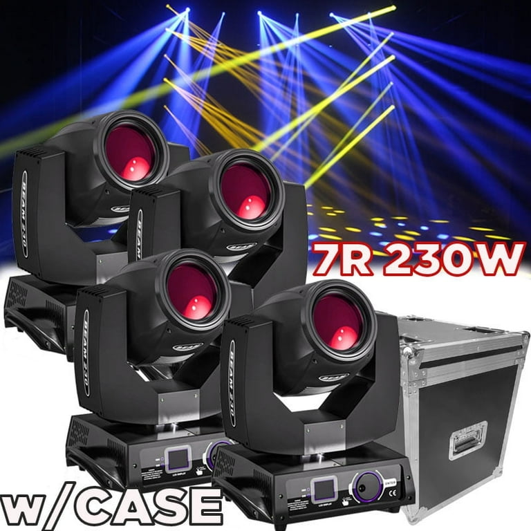 7R 230W Beam LED Stage Lights Moving Head Lights with 2pcs Case, 17 Gobos and 14 Colors DMX512 Control DJ Light for Wedding DJ Party Stage Lighting Party - Walmart.com 7R 230W Beam LED Stage Lights Moving Head Lights with 2pcs Case, 17 Gobos and 14 Colors DMX512 Control DJ Light for Wedding DJ Party Stage Lighting Party - Walmart.com